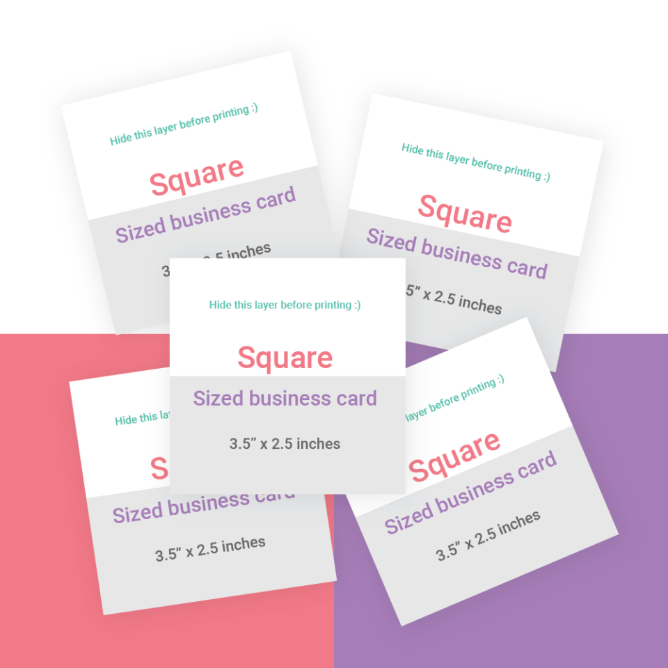 Square Sized business card